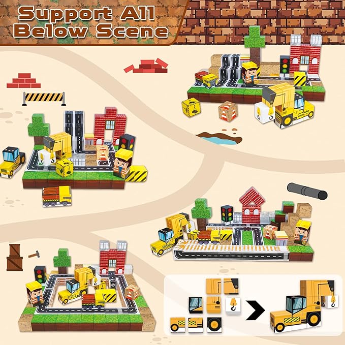 100PCS Magnetic Blocks, Magnet - огляд і ціна Magnetic Building Tiles Set 100Pcs