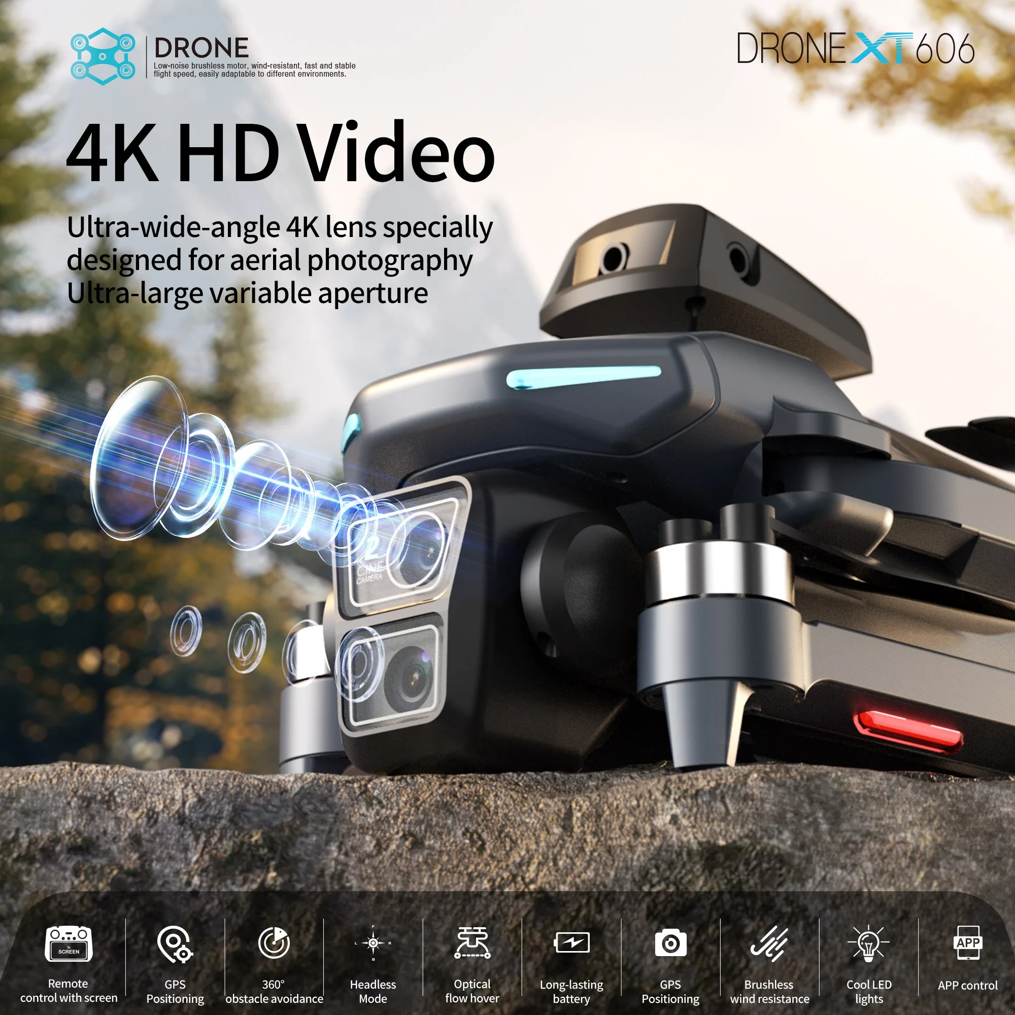Original XT606 Drone Professio - огляд і ціна Fpv Brushless Rc Drone 4K