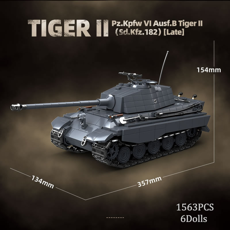 WW2 Military The King Tiger He - огляд і ціна Lego Compatible Military Tank
