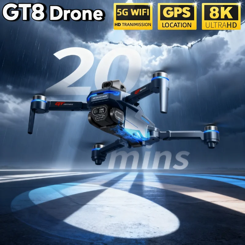 HOT For LSRC GT8 Drone 4K Prof - огляд і ціна Fpv Brushless Rc Drone 4K
