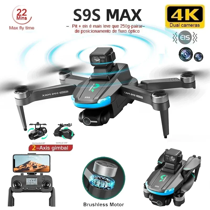 NEW S9S MAX MINI Drone 4K 2-Ax - огляд і ціна Fpv Brushless Rc Drone 4K
