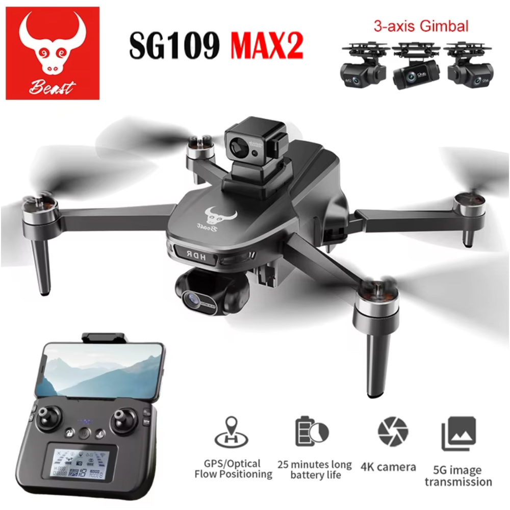 SG109 MAX2 Professional FPV 8K - огляд і ціна Fpv Brushless Rc Drone 4K