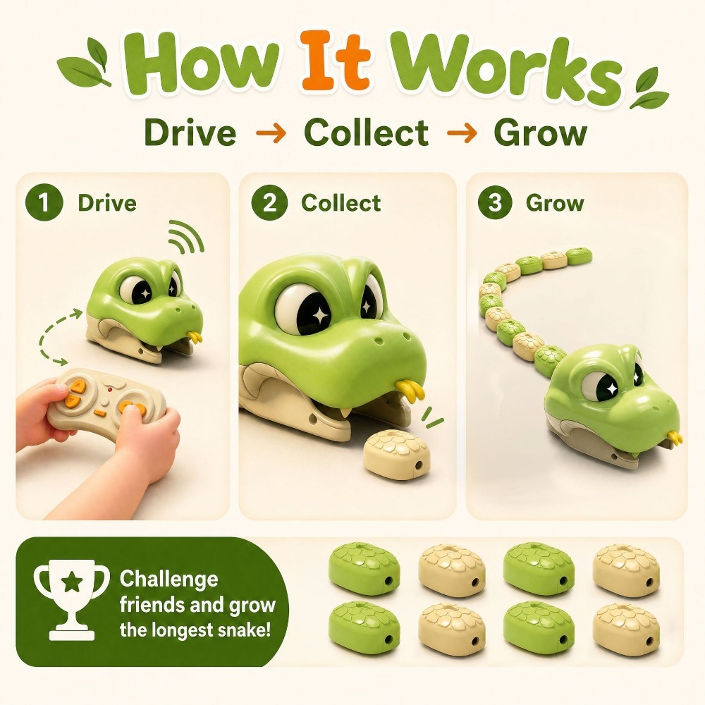 Remote Controlled Greedy Snake - огляд і ціна Educational Toys