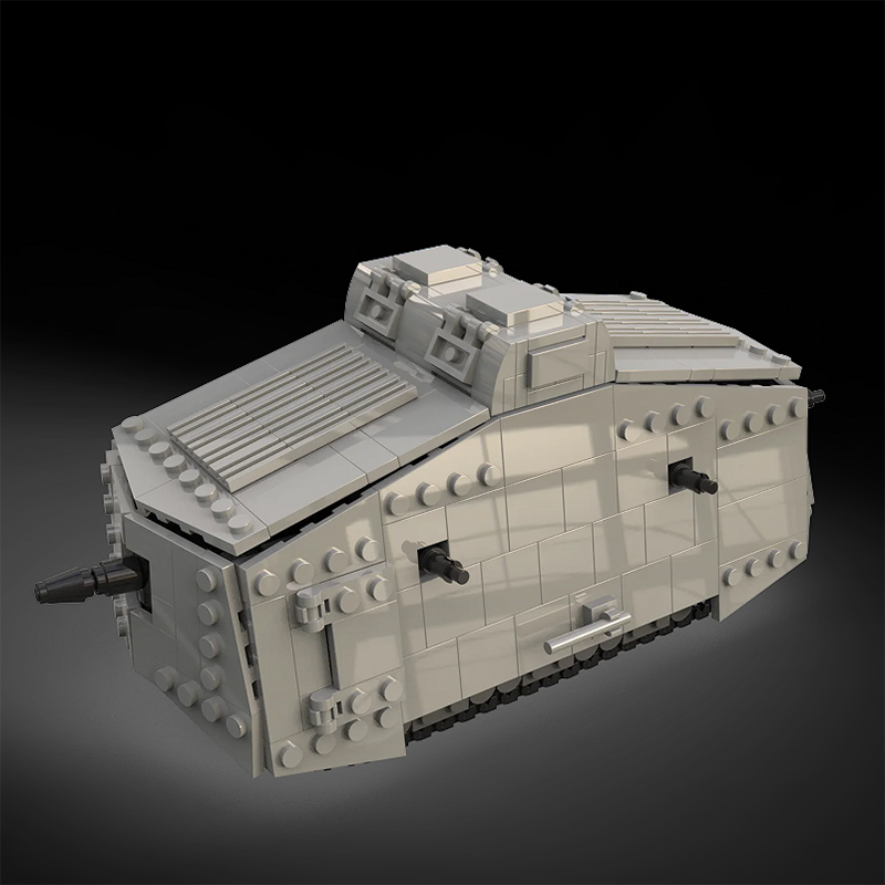 MOC WW1 Germany Military A7V C - огляд і ціна Lego Compatible Military Tank